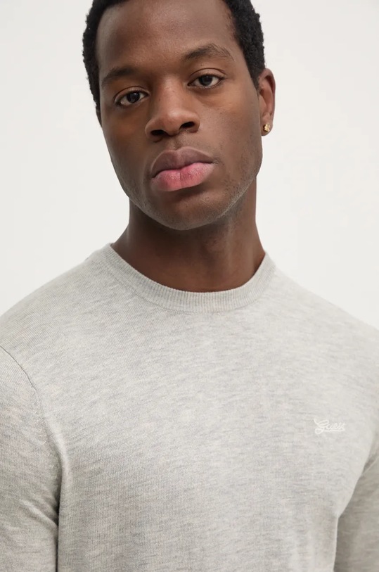 Svetr z vlněné směsi Guess DANIEL šedá M4YR01.Z3052