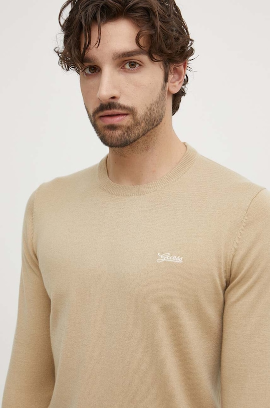 Pulover s dodatkom vune Guess DANIEL bež M4YR01.Z3052