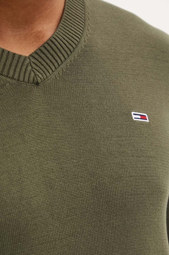 Tommy Jeans sweter bawełniany DM0DM19192 zielony