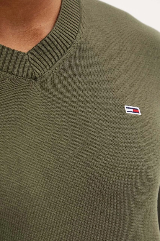 Tommy Jeans sweter bawełniany DM0DM19192 zielony