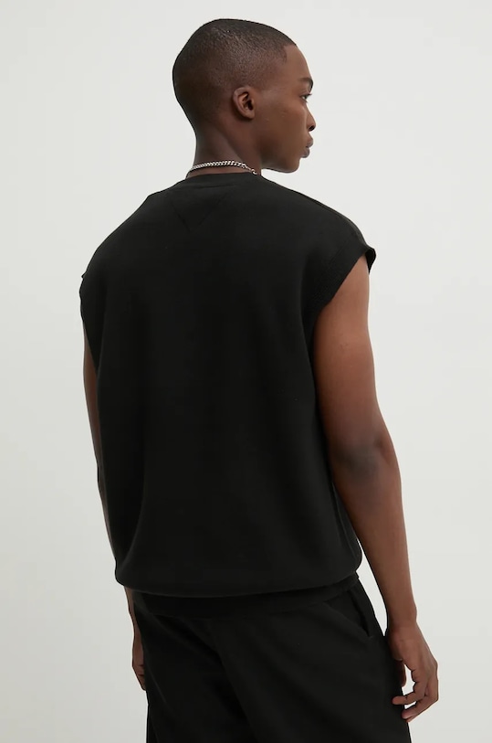 Odzież Tommy Jeans kamizelka bawełniana DM0DM19194 czarny