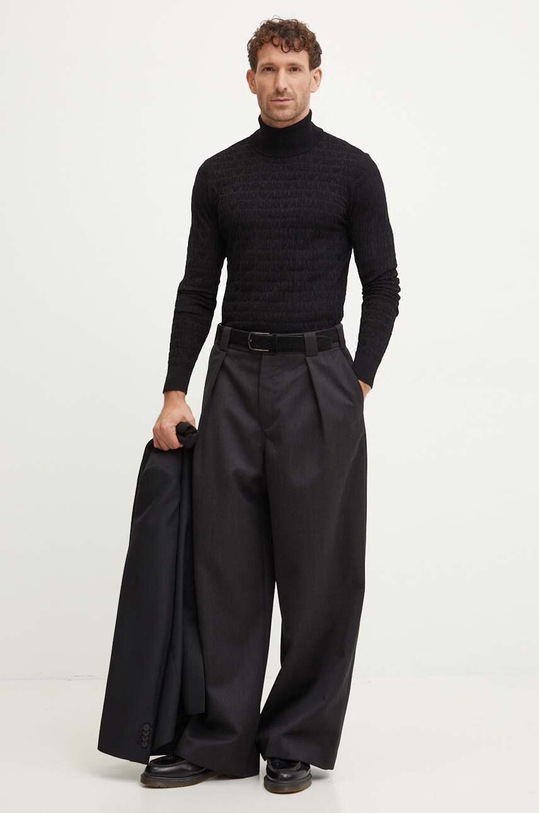 Шерстяной свитер Emporio Armani 6D1MXJ.1MJMZ чёрный AW24