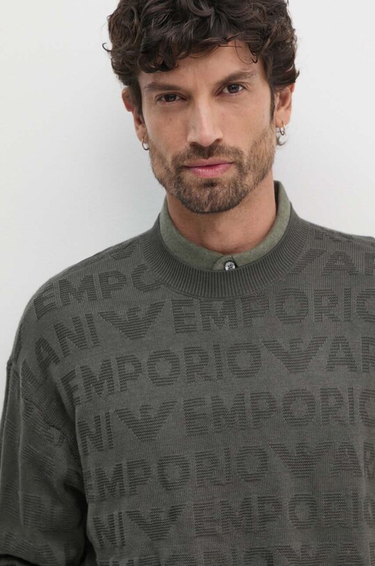 Шерстяной свитер Emporio Armani серый 6D1MXK.1MJNZ