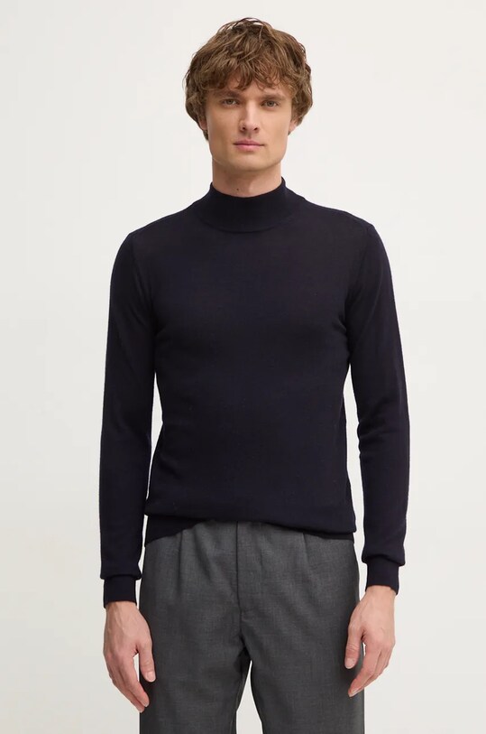 Liu Jo sweter wełniany granatowy QF4004.MA27P