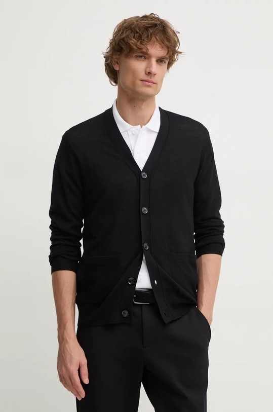 Liu Jo kardigan wełniany wełna czarny QF4005.MA27P