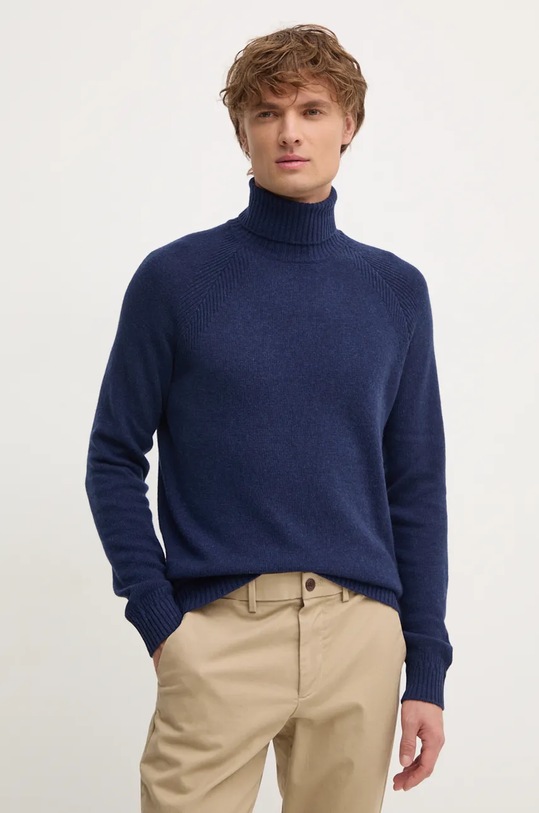 Вълнен пуловер Liu Jo вълна тъмносин QF4018.MA37C