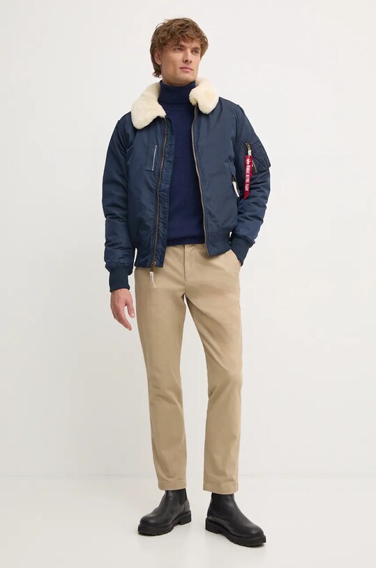 Вълнен пуловер Liu Jo QF4018.MA37C тъмносин AW24