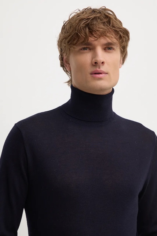 Liu Jo sweter wełniany granatowy QXX006.MA27P