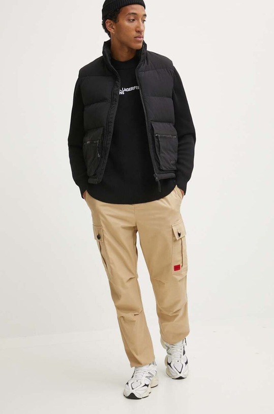 Karl Lagerfeld Jeans pulover de bumbac 241D2000 negru AW24