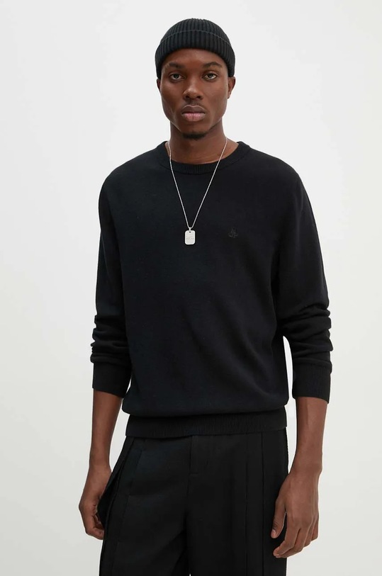 Svetr z vlněné směsi Marc O'Polo kulatý černá 429514460504