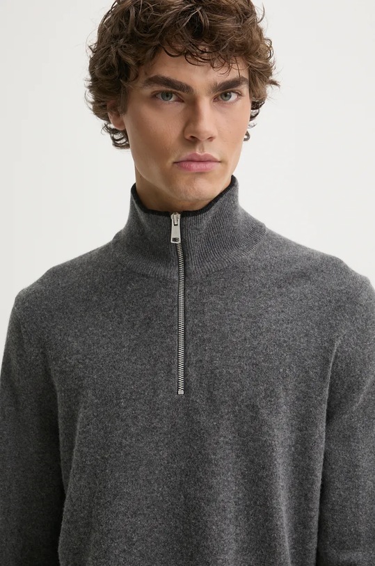 Marc O'Polo sweter z domieszką wełny szary 429514460314