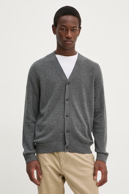 Marc O'Polo kardigan z domieszką wełny z domieszką wełny szary 429514461216