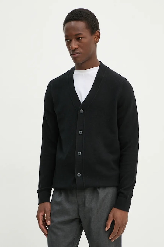 Marc O'Polo cardigan din amestec de lana uni negru 429514461216