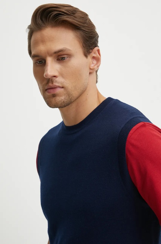 United Colors of Benetton vesta de lana bleumarin 11AHU105Z