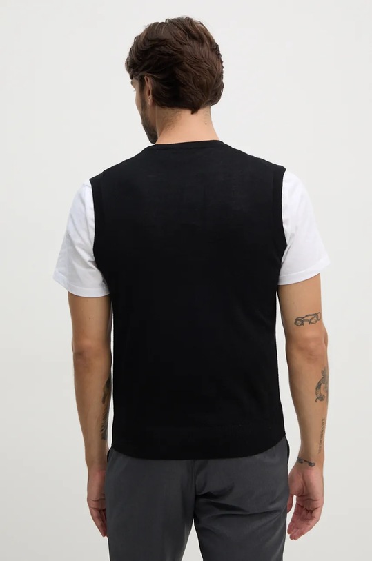 Odzież United Colors of Benetton kamizelka wełniana 11AHU105Z czarny