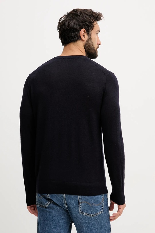 Odzież United Colors of Benetton sweter wełniany 11AHU1056 granatowy