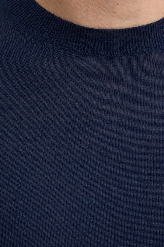 United Colors of Benetton sweter wełniany granatowy 11AHU1056