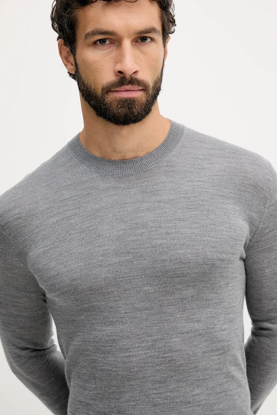 United Colors of Benetton sweter wełniany szary 11AHU1056