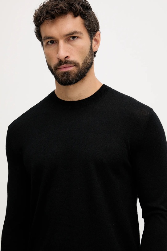 United Colors of Benetton pulover de lână negru 11AHU1056