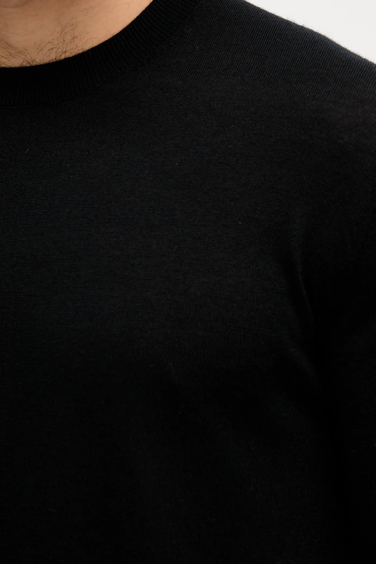 United Colors of Benetton pulover de lână 11AHU1056 negru