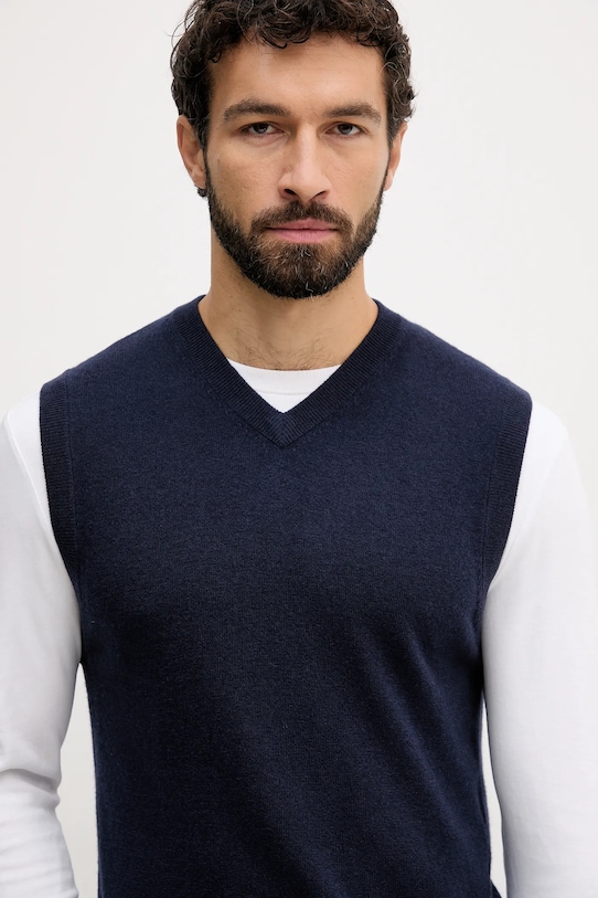 Вовняний жилет United Colors of Benetton темно-синій 1002U400L