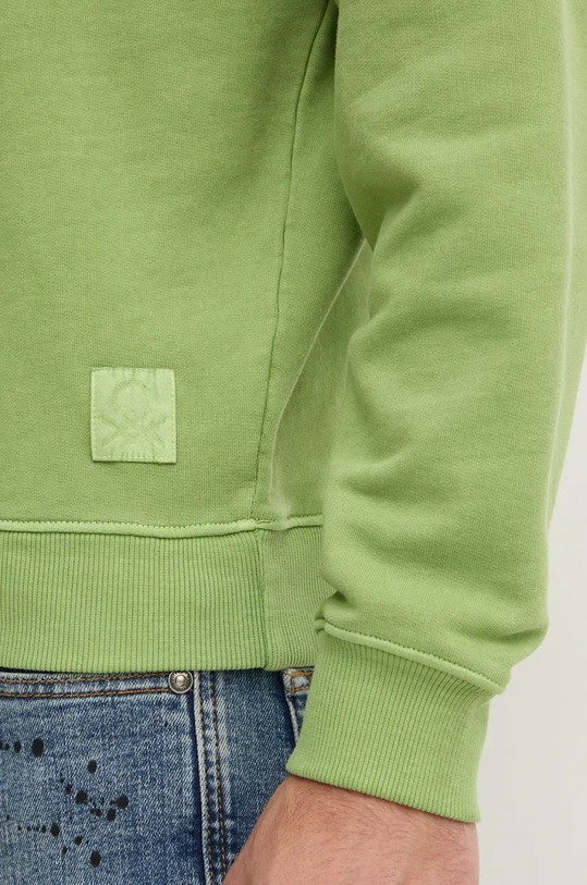 United Colors of Benetton bluza bawełniana zielony 3P0VU1095