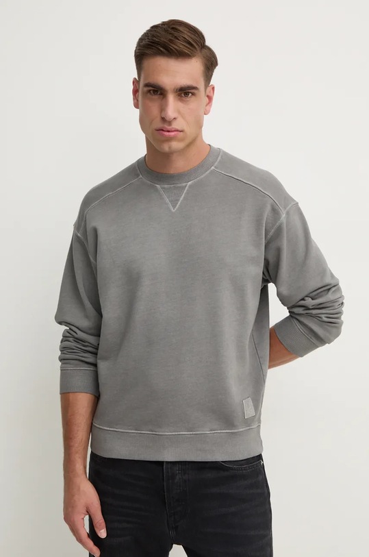 Хлопковая кофта United Colors of Benetton хлопок серый 3P0VU1095