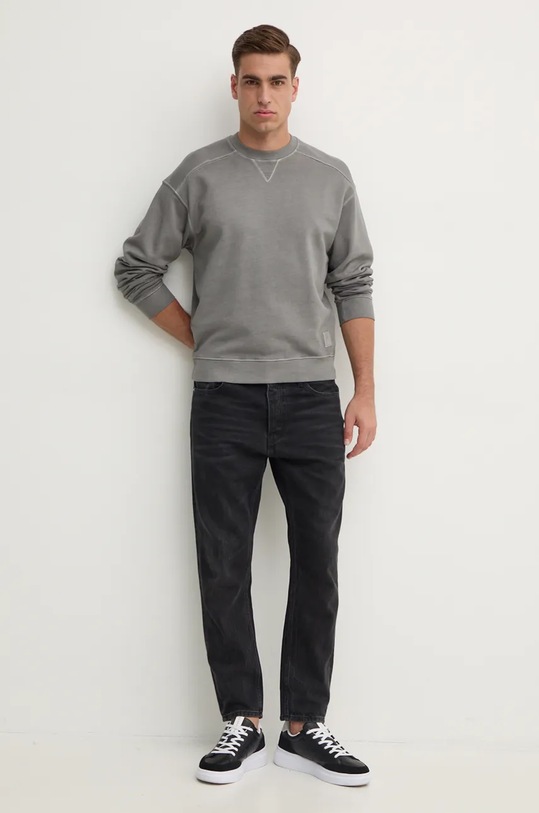 Хлопковая кофта United Colors of Benetton 3P0VU1095 серый SS25