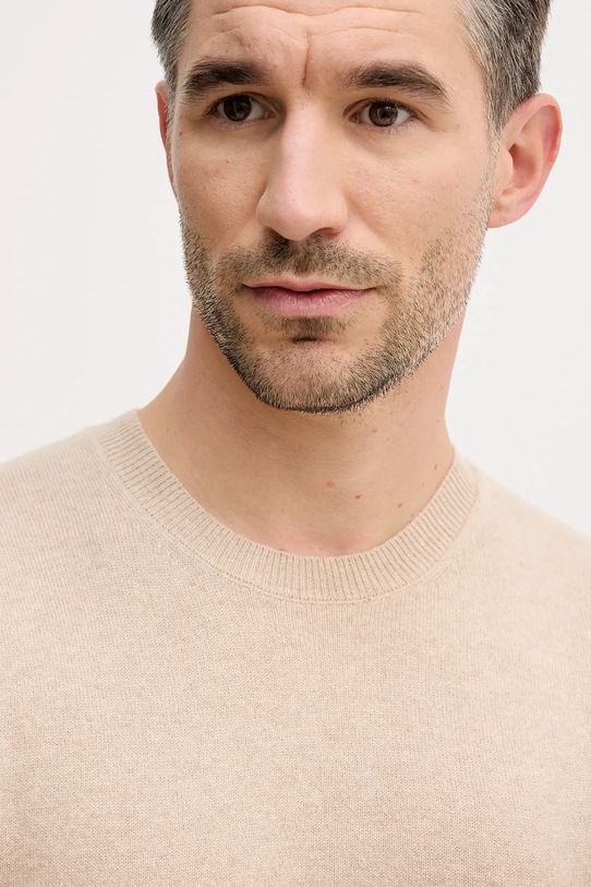 Pulover od kašmira United Colors of Benetton bež 1033U105S