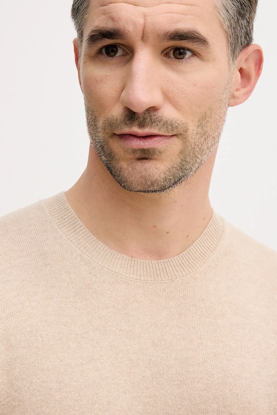 Pulover od kašmira United Colors of Benetton bež 1033U105S