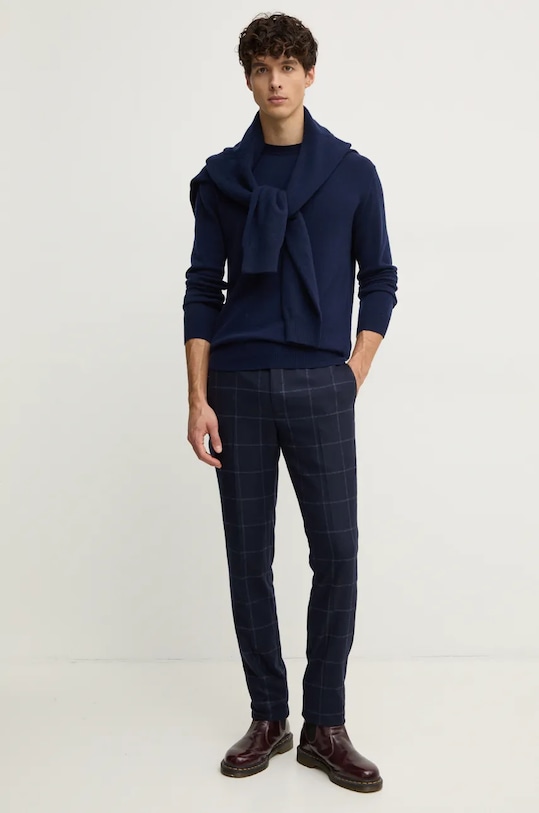 United Colors of Benetton sweter kaszmirowy 1033U105S granatowy AW24