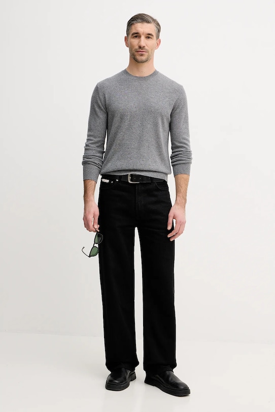 Pulover od kašmira United Colors of Benetton 1033U105S siva AW25