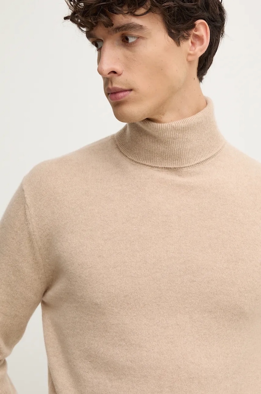 United Colors of Benetton sweter kaszmirowy beżowy 1033U2011