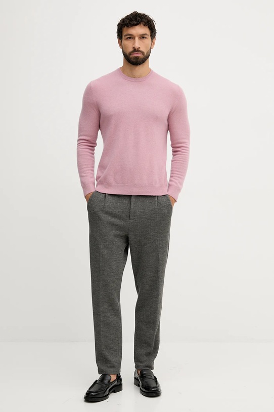 United Colors of Benetton sweter wełniany 1002U1G34 różowy AW25