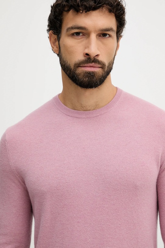 United Colors of Benetton sweter wełniany różowy 1002U1G34