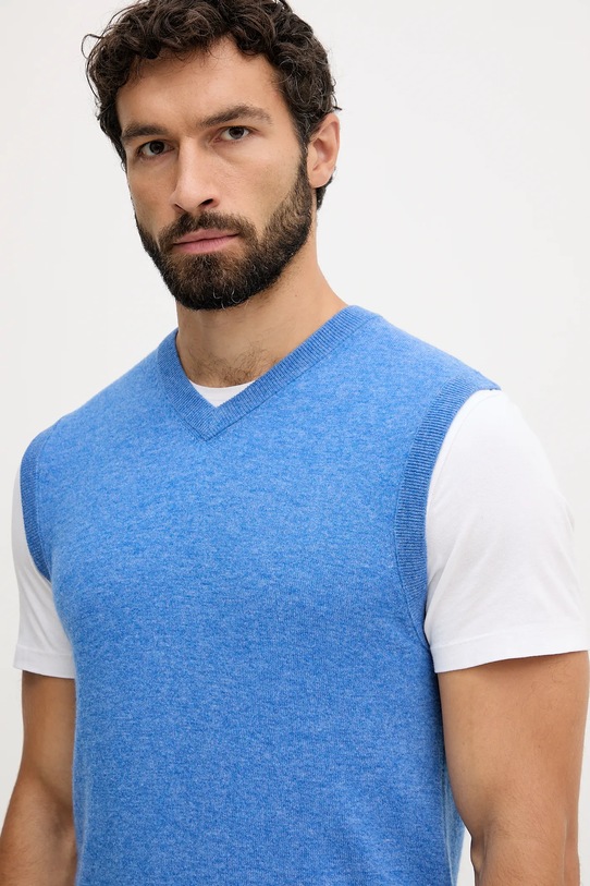 United Colors of Benetton sweter wełniany niebieski 1002U1G34