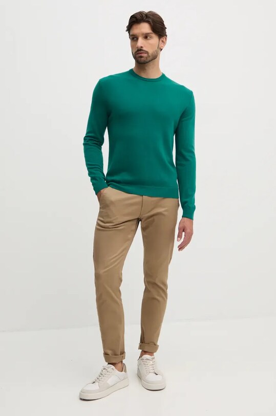 United Colors of Benetton sweter wełniany 1002U1G34 zielony AW25