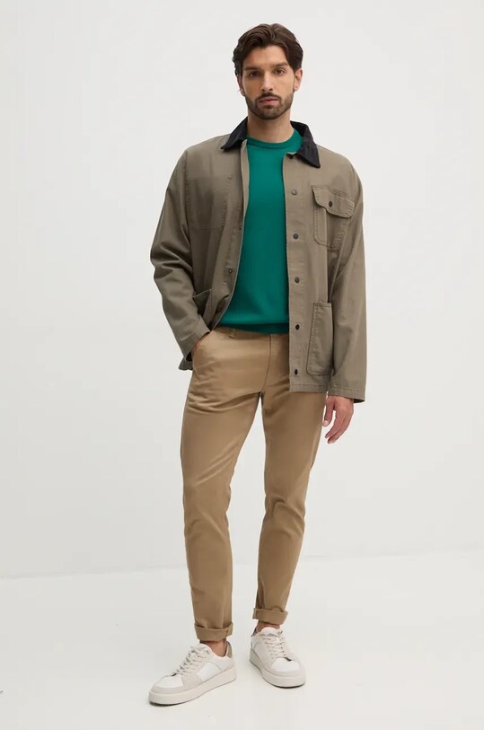 United Colors of Benetton sweter wełniany zielony 1002U1G34