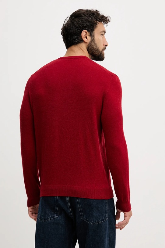 Odzież United Colors of Benetton sweter wełniany 1002U1G34 bordowy