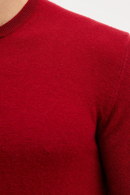 United Colors of Benetton sweter wełniany 1002U1G34 bordowy