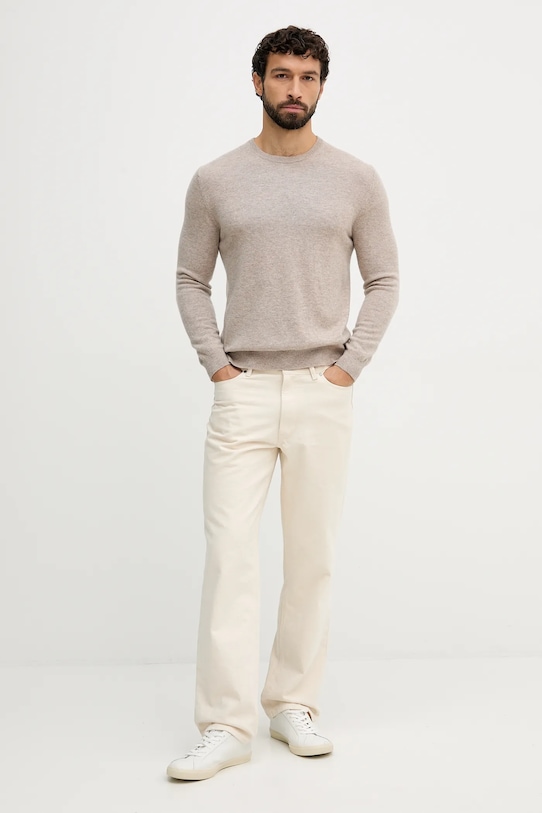 United Colors of Benetton sweter wełniany 1002U1G34 brązowy AW25