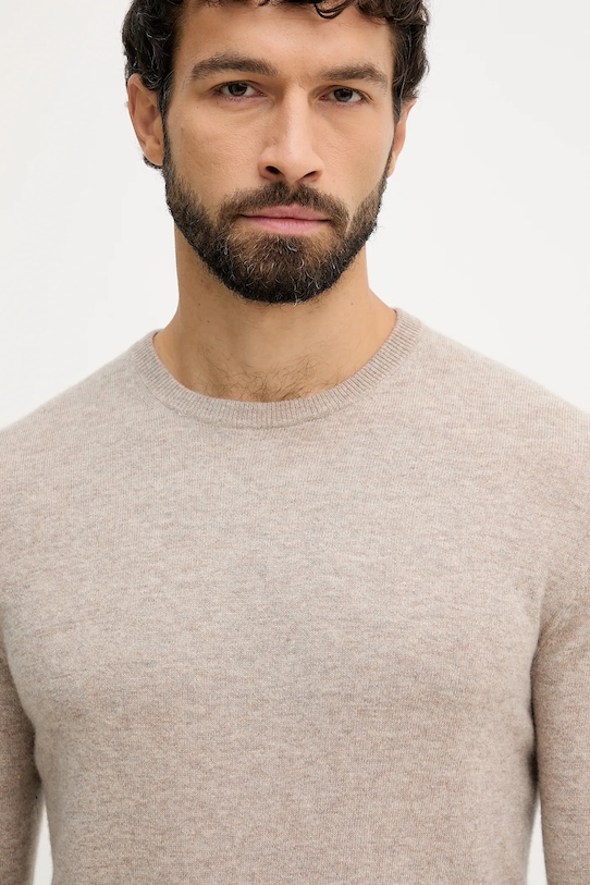 United Colors of Benetton sweter wełniany brązowy 1002U1G34