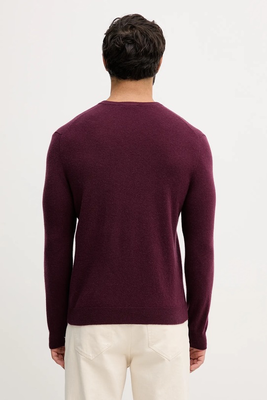 Odzież United Colors of Benetton sweter wełniany 1002U1G34 bordowy