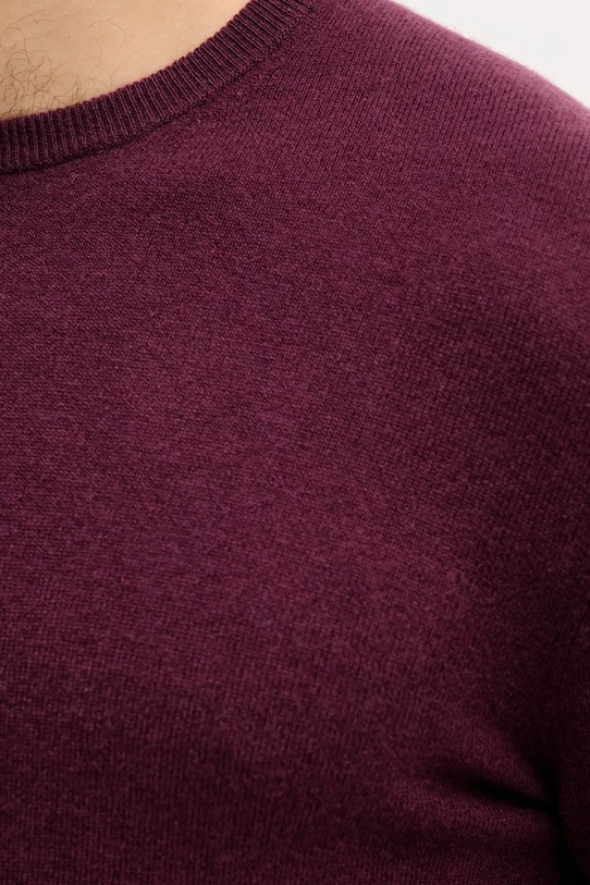 United Colors of Benetton sweter wełniany 1002U1G34 bordowy