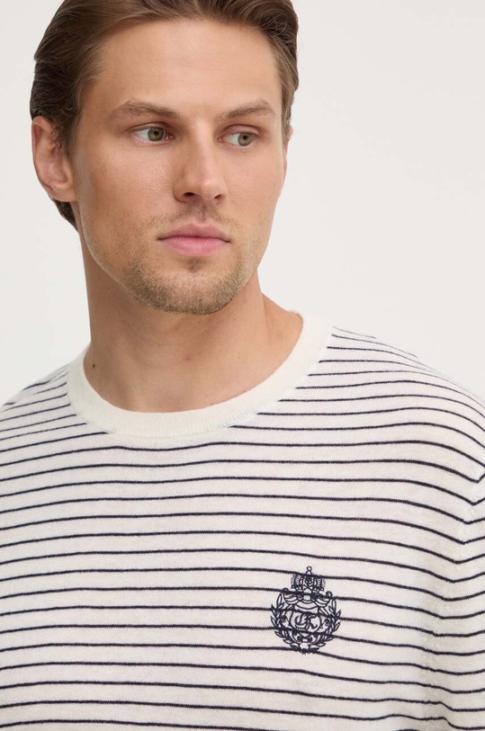 The Kooples sweter wełniany beżowy HPUL29002K