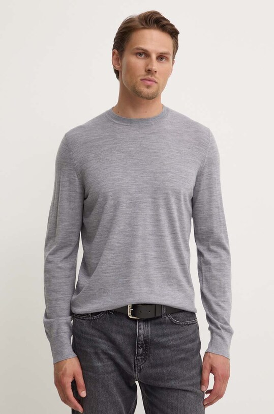 Theory pulover de lana subtiri gri J0781713