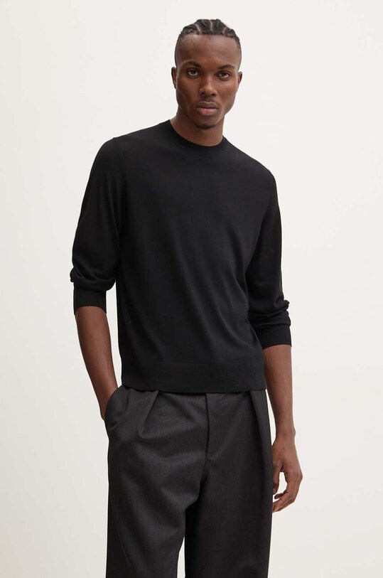 Theory pulover de lana subtiri negru J0781713
