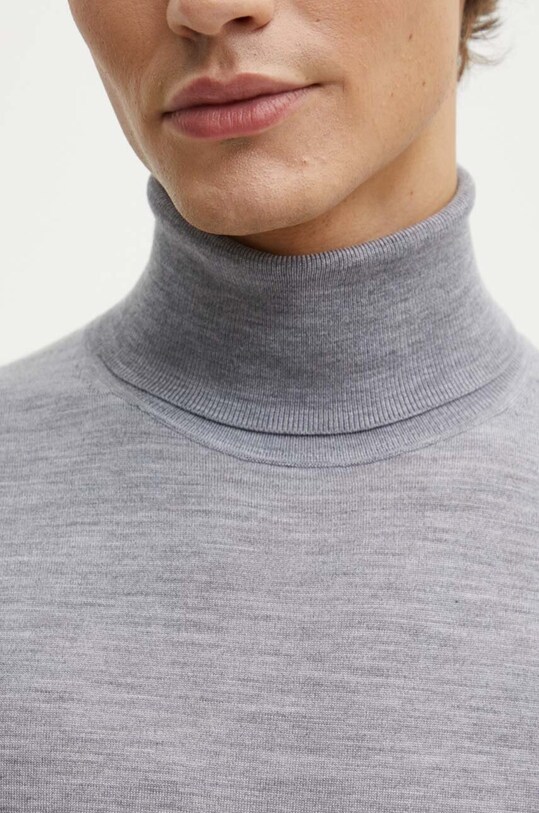 Theory sweter wełniany szary M0781705