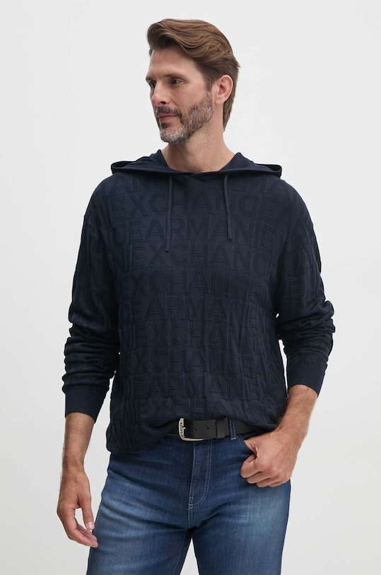 Armani Exchange sweter pozostałe granatowy 6DZM1B.ZM4DZ