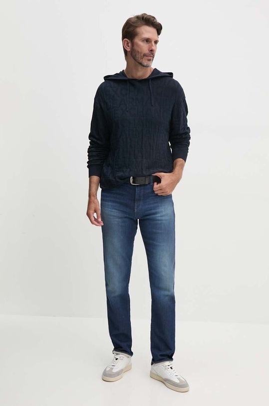 Armani Exchange sweter 6DZM1B.ZM4DZ granatowy AW24